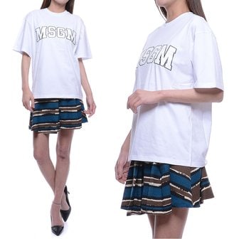 MSGM [엠에스지엠] 20SS 여성 MSGM 로고 반팔 티셔츠 (2841MDM162_207298_01_20S)