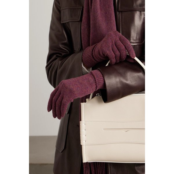 존스톤스 오브 엘긴 버건디 멜란지 캐시미어 장갑 46376663162952792