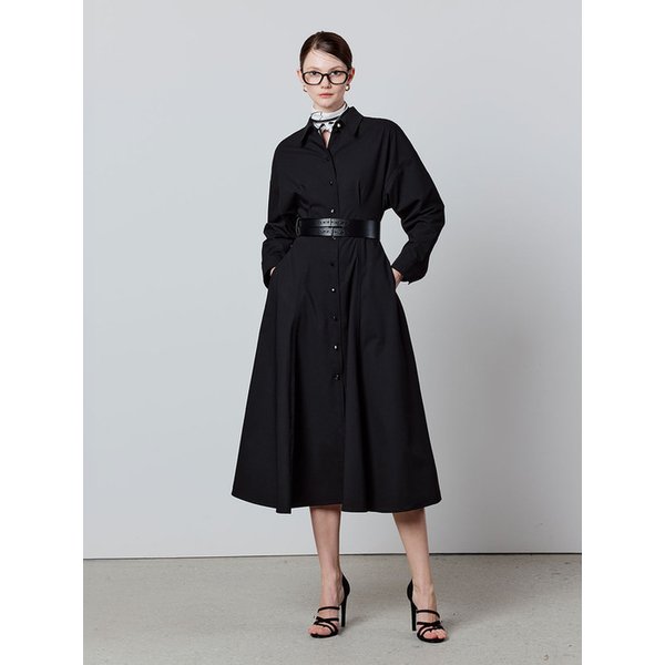 Agio raglan midi dress - black