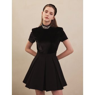 그레이스유 Tiana Velvet One-piece (Black)