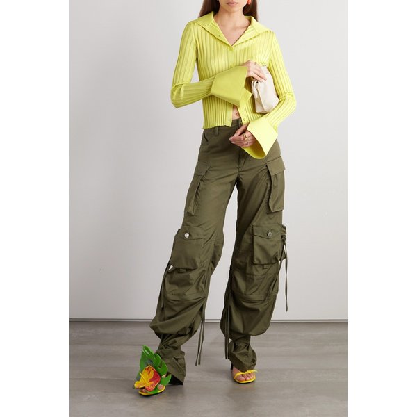 장식 골지 니트 가디건 옐로 1647597306824312