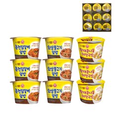 선물)오뚜기 리뉴얼(증량) 컵밥 춘천닭갈비덮밥 3입+오삼불고기덮밥 3입+황태콩나물해장국밥 3입