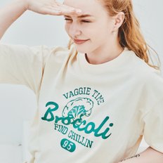 F2022 브로콜리타임 티셔츠 오트밀
