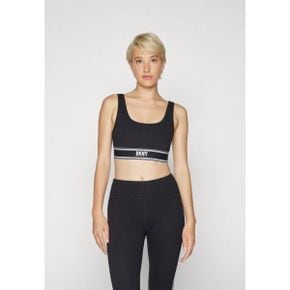 4765703 DKNY SOHO LOGO ELASTIC SQUARE NECK BRALETTE - Light support sports bra black