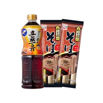  맛있는家 기꼬만 혼쯔유 1L+  소바 300g x 2개