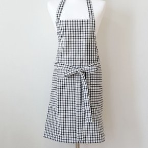 w블랙체크 apron