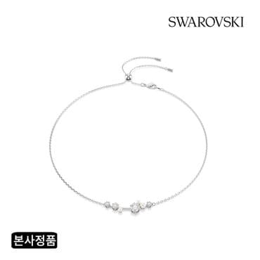 스와로브스키 [본사정품/쇼핑백증정] Constella 로듐 크리스털 펄 목걸이 5705626