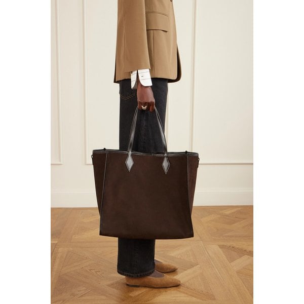 메티에 카멜레온 41 가죽 트리밍 누벅 토트백 46376663162972515