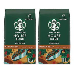 스타벅스 House Blend 하우스블랜드 미듐 로스트 그라운드 커피 18oz(510g) 2개