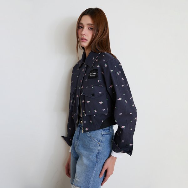 [시흥점] 여성 플라워 크롭 워크 자켓 (ES2OJK52)