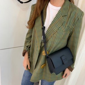  [바이어스] 캐주얼 여자 가죽 스퀘어 크로스백 데일리 빈티지 모던 레트로 편리한 튼튼한 여성 가방