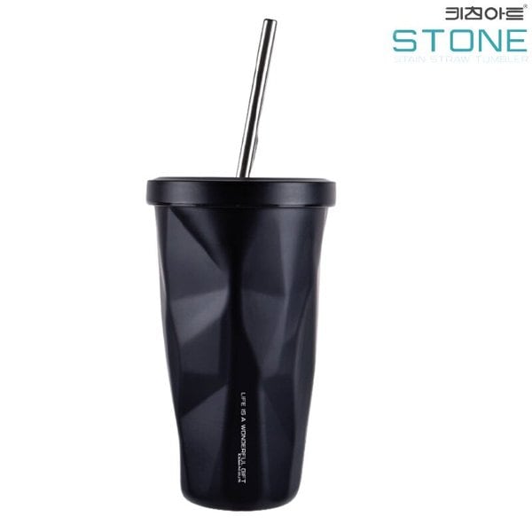스텐레스 스톤 텀블러 500ml (모던블랙) 휴대용텀블러