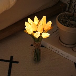 [via k studio] 뉴 피치 튤립부케 LED 무드등