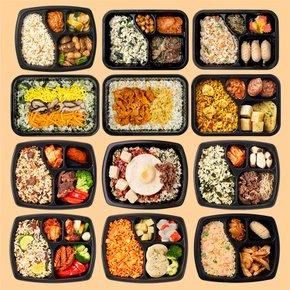 굿스푼 저당 맛있는 다이어트식단 12종12팩 양많은 도시락 간편식 관리 현미밥 닭가슴살