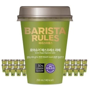 매일 바리스타룰스 로어 슈거 에스프레소 라떼 커피 250ml 30개