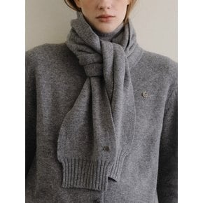 Classic knit muffler Gray