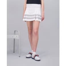 [온오프골프웨어] 여성 밑단 프린트 플리츠 큐롯 OF4003LA_WHITE