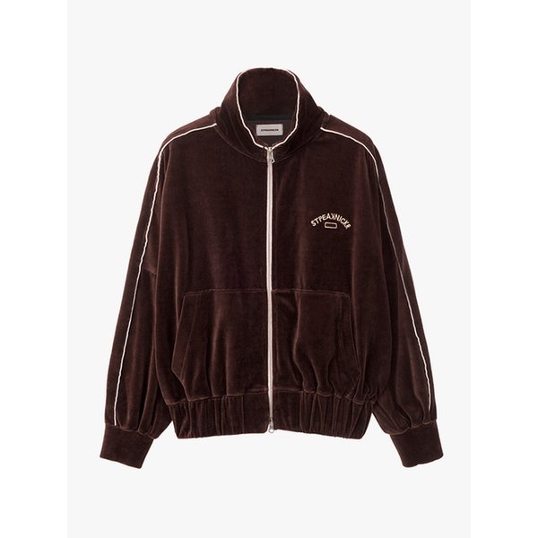 벨로아하이넥집업_브라운