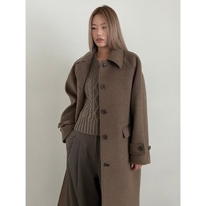 HAZE OVERSIZE WOOL COAT BROWN