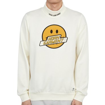 혼가먼트 골프웨어 모크넥 남성 맨투맨 긴팔티셔츠 HCM 2C AA55 WHITE