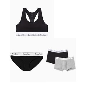 Calvin Klein Underwear 모던코튼  브라렛+팬티 남성드로즈2PK 커플세트 (001 F3785AD F3787AD NB1086 BHY)SD