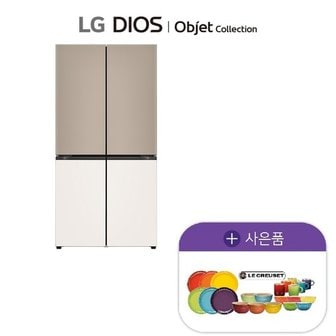 LG 디오스 오브제 글라스 4도어 냉장고 1등급_M875GCB031S 외