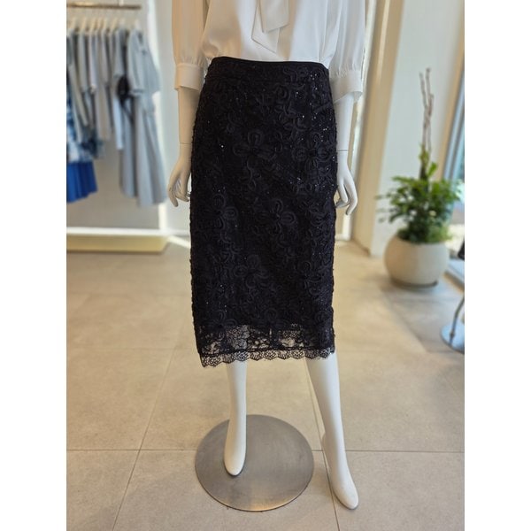 [여주점] [더 아이잗] 여성 플로럴 레이스 H라인 스커트 (IS3A0SK021)