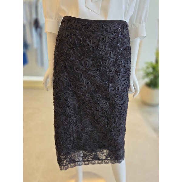 [여주점] [더 아이잗] 여성 플로럴 레이스 H라인 스커트 (IS3A0SK021)