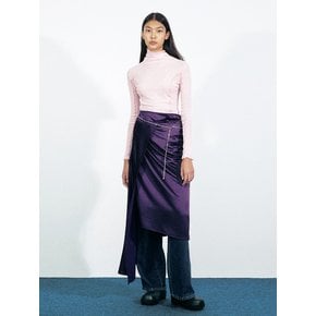 Foggy Silky Lap Skirt (Purple)