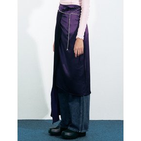 Foggy Silky Lap Skirt (Purple)