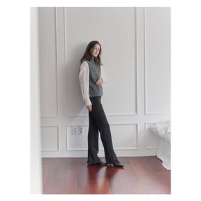 STRAIGHT SLIT SLACKS_BLACK [안쪽 기모]