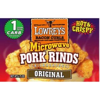  Lowrey`sLowreys  Lowreys  베이컨  컬  전자레인지  돼지  껍질  18팩  맛  오리지널