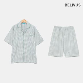 남성 여름 베이직 파이핑 반팔 반바지 홈웨어 셋트 BMJT001
