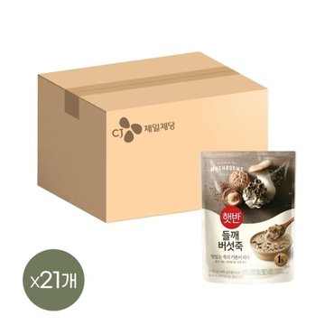 CJ제일제당 햇반죽 들깨버섯죽 420g x21개 비비고죽 리뉴얼