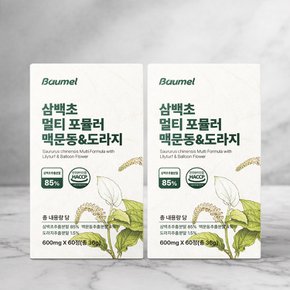 삼백초 추출물 멀티포뮬러 맥문동 도라지 600mg  60정 2개