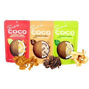  쉘위코코 두번 구운 바삭한 코코넛칩 40g 3종 (칠리갈릭/초콜릿/오리지널)