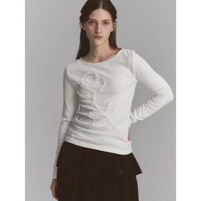 Lace Rose Long Sleeve Ivory