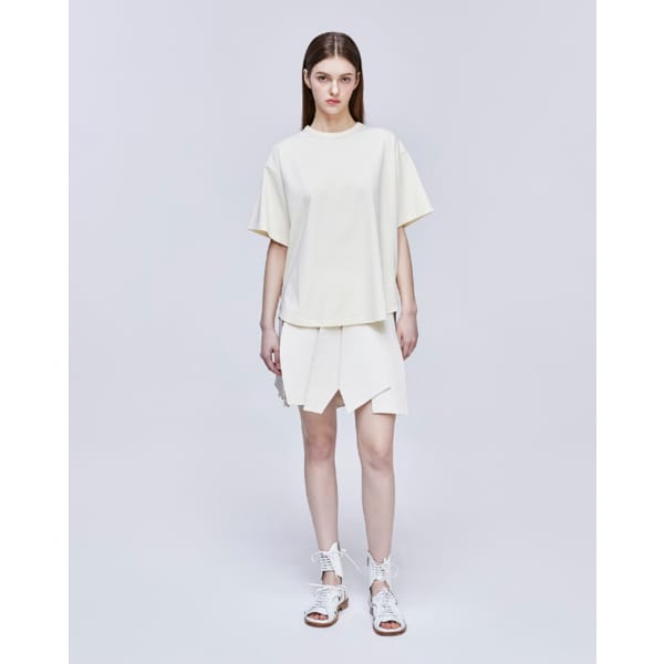 [파주점] [송지오우먼]송지오 컬렉션 오키드 엠브로이드 티셔츠 레몬 WH3TS723LM