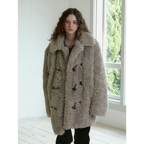 Shearling Duffle Half Coat (L/Grey)