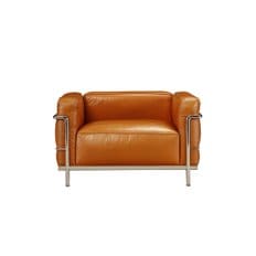 [Cassina 공식수입원] 3 Fauteuil Grand Confort, Grand Modele Armchair (Tabacco/Chrome)