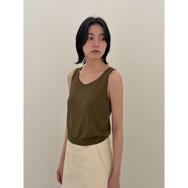 Silk Tencel Sleeveless_khaki
