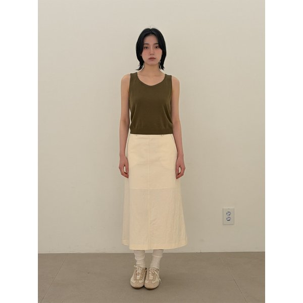 Silk Tencel Sleeveless_khaki