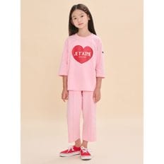 [BEANPOLE KIDS] 싱글 세미와이드 저지팬츠  라이트 핑크 (BI4721U02Y)