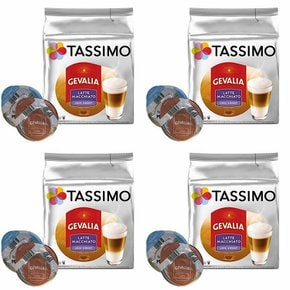 타시모 제발리아 라떼 마끼야또 레스 스윗 파드 캡슐 커피 Tassimo Macchiato 16개입 4개