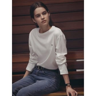 틸아이다이 Silket cotton long sleeve t-shirt_Ivory