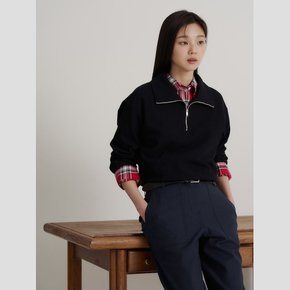 26S/S BF6241C925 코튼 쿼터 집업 - 블랙 GN