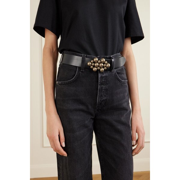 비키아 골드톤 비즈 가죽 벨트 46376663162986623