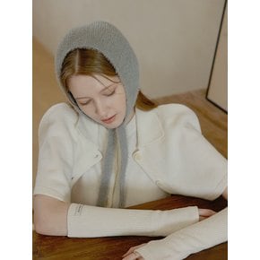 [연말 스페셜 6mm+10mm 진주귀걸이 증정] Angora earmuff balaclava -Green Gray