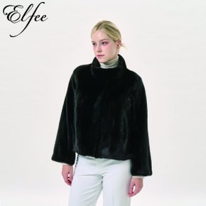 25FW  진도 엘페 휘메일 풀스킨 밍크 케이프 재킷  - 블랙(EJ16)