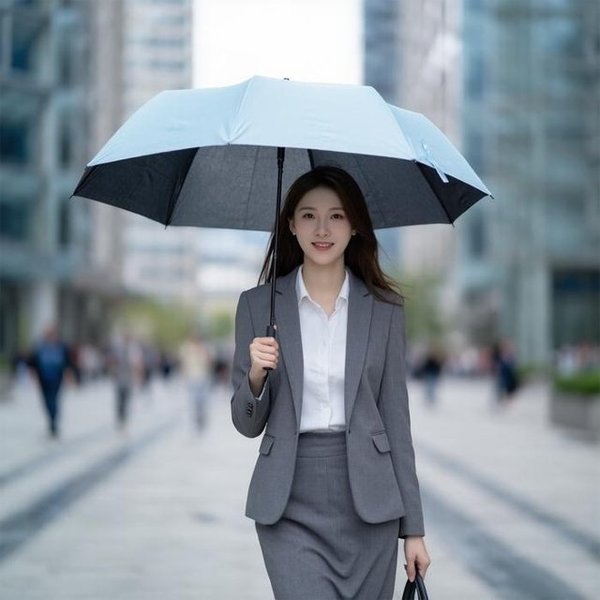 [비오니] 3단 자동 스카이블루 양우산 양산우산 자외선차단